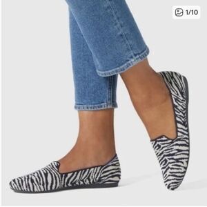 Rothy's Navy Zebra Print The Loafer Women's Shoes